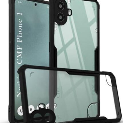 Jkobi Back Cover Case for Nothing CMF Phone 1 (Shockproof with Polycarbonate Clear Panel | Professional Black)