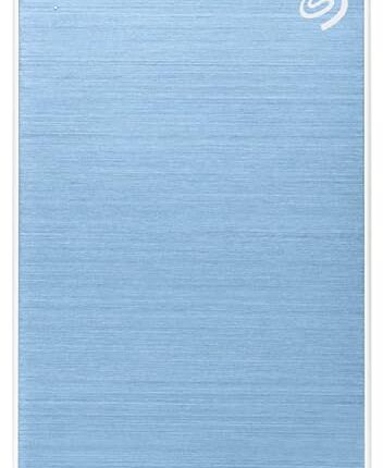 Seagate One Touch 2TB External HDD with Password Protection – Light Blue, for Windows and Mac, with 3 yr Data Recovery Services, and 6 Months Mylio Create Plan and Dropbox Backup Plan (STKY2000402)