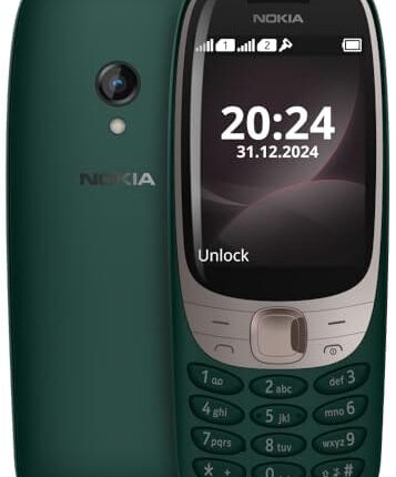 Nokia 6310 Dual SIM Keypad Phone with a 2.8” Screen, Wireless FM Radio and Rear Camera with Flash | Green