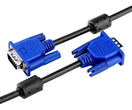 JGD PRODUCTS Male to Male VGA Cable 1 Meter, Support PC/Monitor/LCD/LED, Plasma, Projector, TFT, Blue