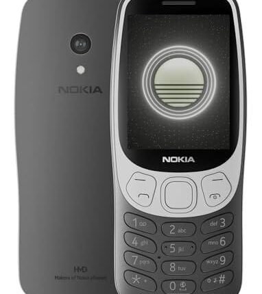 Nokia 3210 4G | All-New Classic Keypad Phone with Dual SIM, YouTube, Scan & Pay UPI, Rear Camera, Wireless FM Radio, MP3 Player, Bluetooth & USB Type C | Grunge Black