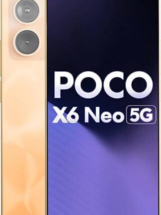 POCO X6 Neo 5G (Martian Orange, 8GB RAM, 128GB Storage) | Dimensity 6080 Processor | 5000 mAh Battery + 33W Fast Charging | 108MP + 2MP Rear Camera & 16MP Front Camera