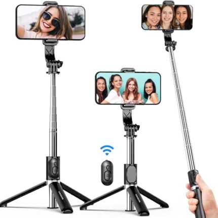 Kratos K1 Selfie Stick with Tripod Stand,Extendable Selfie Stick for Mobile Phone with Bluetooth Remote,3-in-1 Multifunctional Design for Redmi/Xiaomi/OnePlus/Samsung/Oppo/Vivo and All Phones