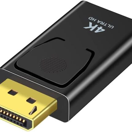 PARUHT DP to HDMI Adapter, Display-Port Male to HDMI Female Converter Unidirectional 1.3 Version Passive for PC, Monitor Black DPM/HDMIF/AD/1
