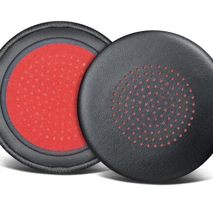 SOULWIT Replacement Earpads Cover for Plantronics Voyager Focus B825/1&2 UC, Voyager 4210/4220, Cushions Ear Pads Cover for Poly BlackWire 5200/C5200/5210/C5210/C5220/7225, Backbeat Sense - Black