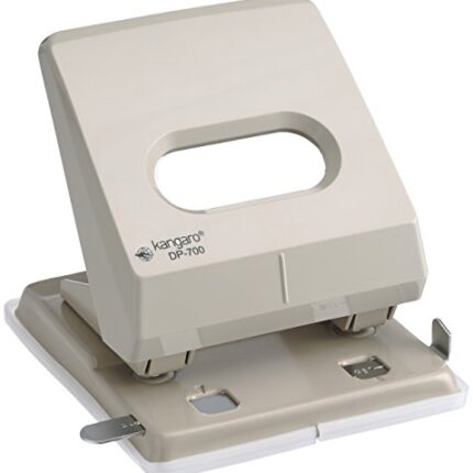 Kangaro Desk Essentials DP-700 2 Hole Metal Classic Heavy Duty Paper Punch | Removable Chip Tray with Durable Steel Consecution | Color May Vary, Pack of 1