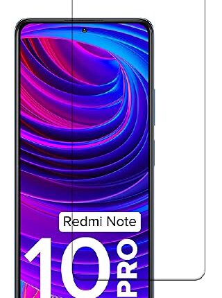 Tough Lee Tempered Glass Screen Guard for Mi Redmi Note 10 Pro/Note 10 Pro Max/Xiaomi 11T Pro with Camera Cut (Transparent) Full Coverage Gorilla Protector (Except Edges); Pack of 1