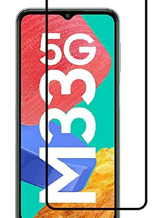 TOUGH LEE Tempered Glass Screen Guard Protector for Samsung Galaxy M13 / M13 5G / Samsung Galaxy M33 5G / Samsung F23 5G (Black) Edge to Edge Full Screen Coverage with Easy Installation Kit; Pack of 1