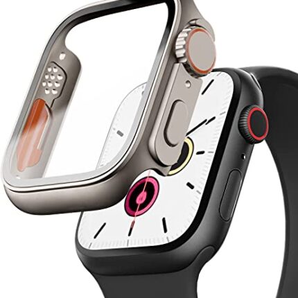 Meyaar Hard PC Case For Apple Watch 42mm Series 3/2/1 Case with Screen Protector,[Looks Like Ultra Protector] 42mm Ultra Upgrade Case Tempered Glass Protective Cover for iWatch 3,2,1 (42mm)