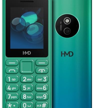 HMD 110 Keypad Phone with Built-in Scan & Pay UPI App, Rear Camera, Long-Lasting Battery, Wireless FM Radio | Green