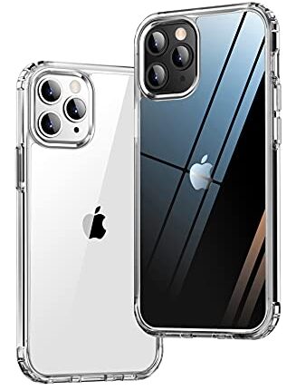 ONES iPhone 11 Pro HD Clear Slim Hard Case『Shockproof Airbag』『Raised Edges Protect Camera Screen』 [ Non-Yellow ] [ Anti-Slip ] PC + TPU Hybrid Protective Transparent Silicone Cover for Apple 5.8 inch