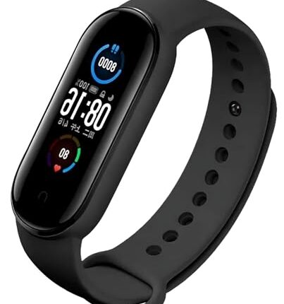 INEFABLE Mi SmartWatch 5 and 6 Watch Strap Original Watch Strap M5/M6 - Pack of 1 - Black - (Device Not Included - Not Compatible with Mi Band M1/M2/M3/M4)
