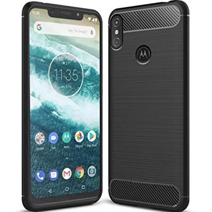 Zapcase Back Cover Case for Motorola One Power | Compatible for Motorola One Power Back Cover Case | 360 Degree Protection | Soft and Flexible (TPU | Matte Black)