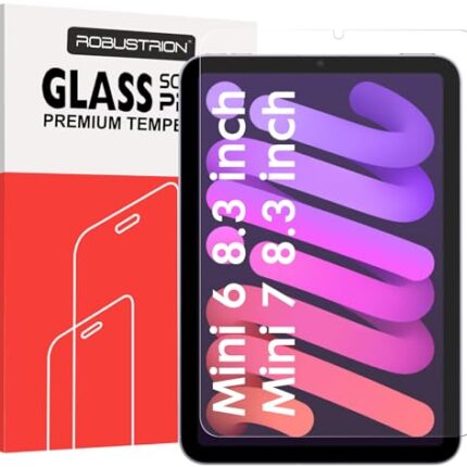 Robustrion Tempered Glass Screen Protector for iPad Mini 7 / iPad Mini 6th Generation 8.3 inch [ Anti-Scratch & Smudge Proof] - 1 Pack