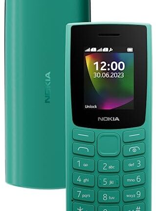 Nokia 106 Dual Sim, Keypad Phone with Built-in UPI Payments App, Long-Lasting Battery, Wireless FM Radio & MP3 Player, and MicroSD Card Slot | Green