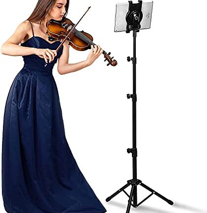 Hold Up Tabletop Tablet Holder Stand, iPad Stand Floor Height Adjustable Tablet Tripod Stand for iPad Mini 1, 2, 3, iPad Air, iPad 2, 3, 4, 5, 6 and Most 7-10 inches Tablets, Easy Carrying Bag