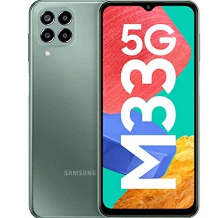 Samsung Galaxy M33 5G (Mystique Green, 8GB, 128GB Storage) | 6000mAh Battery | Upto 16GB RAM with RAM Plus | Without Charger