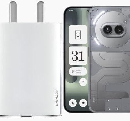 Nothing Phone 2a Plus 45W USB-C Charger for Phone 2a Power 45 W Charging Adapter for Phone 2/Phone 1/Buds, PD 3.0 with PPS Type C Device Enable for Cellular Phone Charge Mobile Adaptor, White