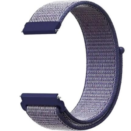 INEFABLE 20mm SmartWatch Strap Nylon Soft Loop for Amazfit GTS 2 Mini, Amazfit Bip/Bip U/Pro/Lite, Bip S, Amazfit GTS/ 2/2e, Samsung Galaxy Watch 4/ Watch 5 for All 20mm Watches-Pack of 1 (Navy Blue)