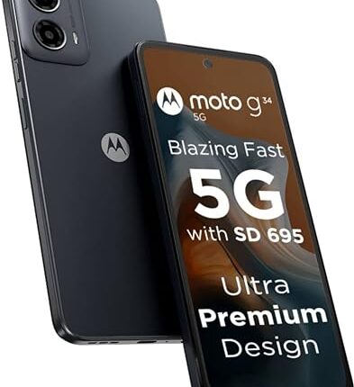 Motorola G34 5G (Charcol Black, 4GB RAM, 128GB Storage)