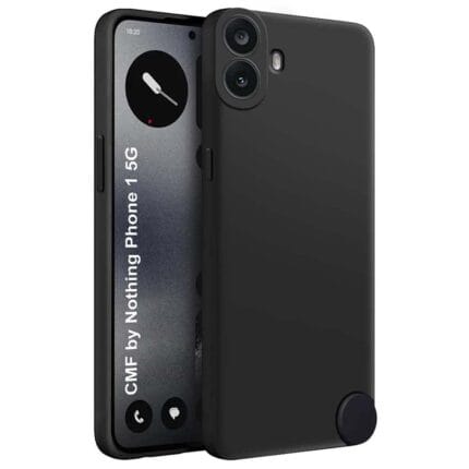 Fashionury Back Cover Case for CMF Nothing Phone 1 | Matte Soft Silicon Flexible | Camera Bump Protection | All Side Shock Proof Rubberised Back Case Cover for CMF Nothing Phone 1 (Black)