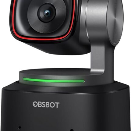 OBSBOT Tiny 2 4K Webcam with 1/1.5" Sensor, PTZ AI Tracking Multi- Mode, Auto Focus, Gesture Control, 60 FPS, Voice Control, HDR Light Correction, Webcam for PC, Streaming, Meeting, etc.