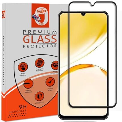STP FEEL® (Pack of 1 HD+ Tempered Glass Screen Protector Compatible for Samsung A06 5G (6.7 Inch) | Edge to Edge Coverage Screen Protector Guard