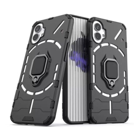 Designerz Hub® Nothing Phone 1 Back Cover | Dual Layer Armor Defender Full Body Protective + PC Hybrid Kickstand Back Case for Nothing Phone 1