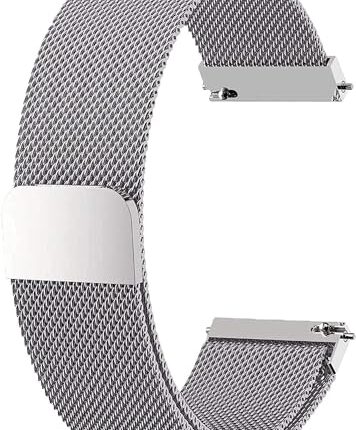 INEFABLE 22mm Stainless Steel Chain Watch Strap Band for ColorFit Ultra/Ultra 2, Amazfit GTR (47mm)/ GTR 2E, One Plus(46mm), Galaxy Watch 3 45mm, Realme S/S Pro - Pack of 1 (Silver Grey)