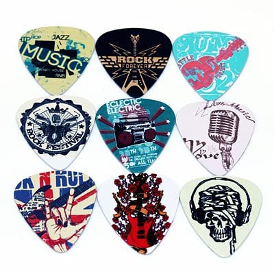 Sichumaria 9 PCS Assorted Pearl Celluloid Guitar Picks 1.00mm