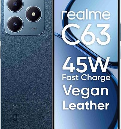 realme C63 4G (Leather Blue,4 GB RAM, 64GB Storage) Up to 8GB Dynamic RAM