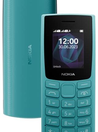 Nokia All-New 105 Dual Sim Keypad Phone with Built-in UPI Payments, Long-Lasting Battery, Wireless FM Radio | Cyan