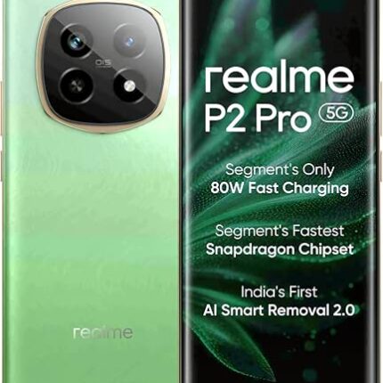 realme P2 Pro 5G (Parrot Green, 12 GB RAM, 512GB Storage) | Up to 24GB Dynamic RAM | 6.7" Curved Display | 7s Gen2 Processor | 4500 mm VC Cooling System | Sony LYT-600 OIS Camera | 80 W Fast Charging