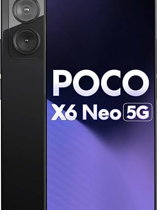 POCO X6 Neo 5G (Astral Black, 8GB RAM, 128GB Storage) | Dimensity 6080 Processor | 5000 mAh Battery + 33W Fast Charging | 108MP + 2MP Rear Camera & 16MP Front Camera
