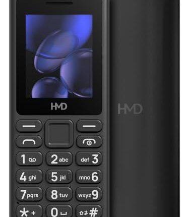 HMD 105 Keypad Phone with Built-in UPI App, Phone Talker, Long-Lasting Battery, Wireless FM Radio | Black