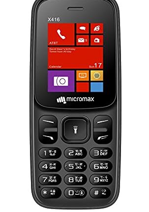 Micromax All-New X416 keypad Mobile with 1.8" Screen|Auto Call Recording | Power Saving Mode| Bright Torch | Expandable Storage Upto 16GB | Wireless FM | Black & Blue