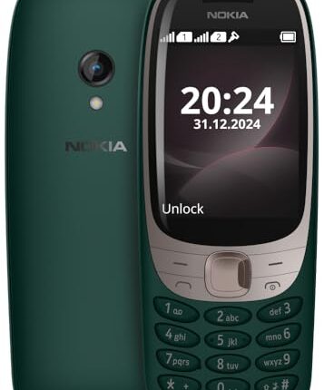 Nokia 6310 Dual SIM Keypad Phone with a 2.8” Screen, Wireless FM Radio and Rear Camera with Flash | 1 Year Replacement Guarantee | Green