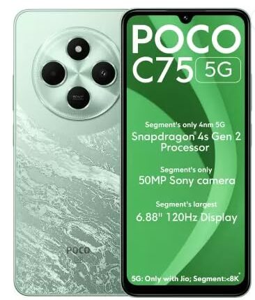 POCO C75 5G, Enchanted Green (4GB, 64GB)