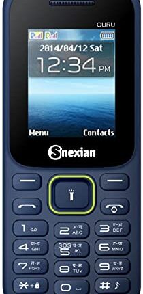 Snexian All-New Guru 310 Dual Sim |Keypad Mobile| with 1.8" Display | Voice Changer | Auto Call Recording | Long Lasting Battery | Wireless FM | Digital Camera | Feature Phone | Torch | Blue