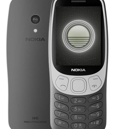 Nokia 3210 4G | All-New Classic Keypad Phone with Dual SIM, YouTube, Scan & Pay UPI, Rear Camera, Wireless FM Radio, MP3 Player, Bluetooth & USB Type C | Grunge Black
