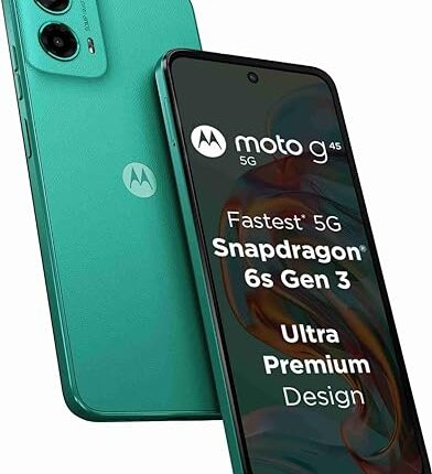 Motorola G45 5G (Brilliant Green, 4GB RAM, 128GB Storage) | 6.5" FHD+ Display | Snapdragon 6 Gen1 Processor | 50MP Camera | 16MP Front Camera | 5000mAh Battery | 33W Charging