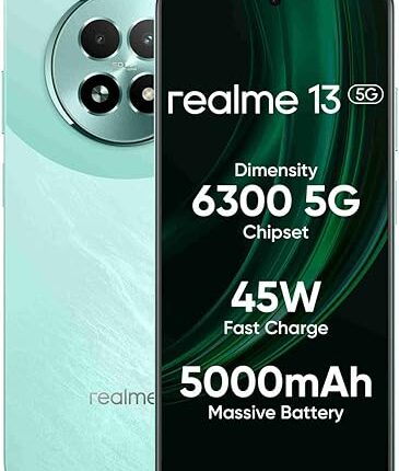 realme 13 5G (Speed Green, 8GB RAM, 128GB Storage) | Expandable Upto 2TB | Up to 18GB Dynamic RAM | 50MP AI Dual Camera | 6.72" AMOLED Display | 45W Ultra Charging | Dimensity 6300 Processor