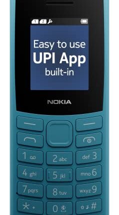Nokia 106 4G Keypad Phone with 4G, Built-in UPI Payments App, Long-Lasting Battery, Wireless FM Radio & MP3 Player, and MicroSD Card Slot | 1 Year Replacement Guarantee | Blue