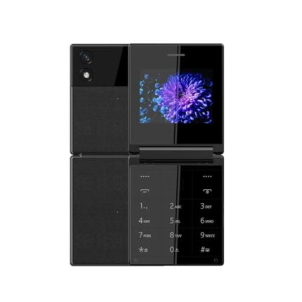 itel Flip One | Leather Premium Design | Big 2.4" Display | Dual SIM | Type-C USB Port | BT Caller | KingVoice | Black