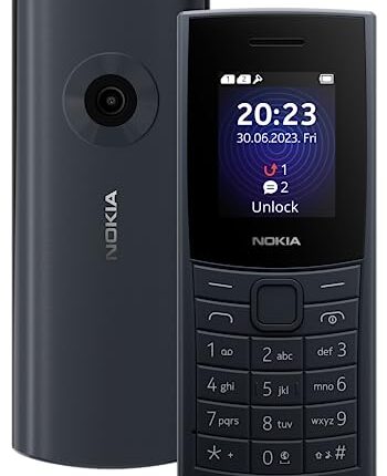 Nokia 110 4G with 4G, Camera, Bluetooth, FM Radio, MP3 Player, MicroSD, Long-Lasting Battery, and pre-Loaded Games | 1 Year Replacement Guarantee | Midnight Blue